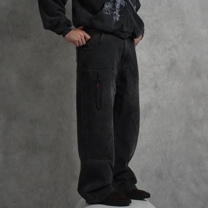 Berserk Streetwear Embroidered Denim Jeans